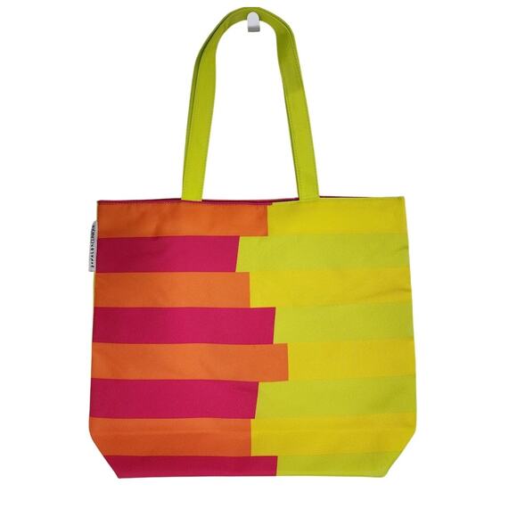 NEW Clinique DonaldX Collaboration Neon Color Handled Reusable Tote Shopping Bag - Picture 1 of 10
